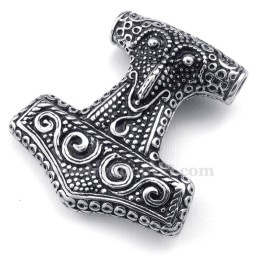 Collana Con Ciondolo A Forma Di Martello Di Thor In Titanio (Catena Libera)
