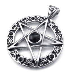 Collana Con Ciondolo A Stella In Titanio (Catena Gratuita)