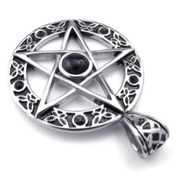 Collana Con Ciondolo A Stella In Titanio (Catena Gratuita)