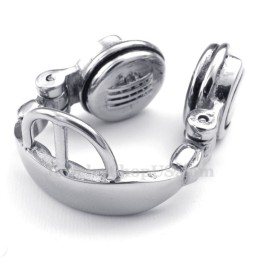 Collana Con Ciondolo A Forma Di Cuffia In Titanio (Catena Gratuita)