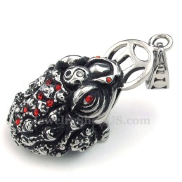 Collana Con Ciondolo A Forma Di Rospo In Titanio (Catena Libera)
