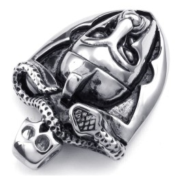 Collana Con Ciondolo A Forma Di Maschera In Titanio (Catena Gratuita)