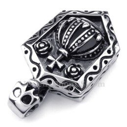 Collana Con Ciondolo A Corona Imperiale In Titanio (Catena Libera)