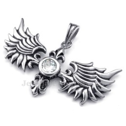 Collana Con Ciondolo Ali In Titanio (Catena Gratuita)