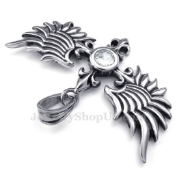 Collana Con Ciondolo Ali In Titanio (Catena Gratuita)