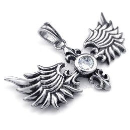 Collana Con Ciondolo Ali In Titanio (Catena Gratuita)