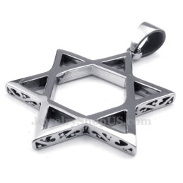 Collana Con Ciondolo A Forma Di Stella In Titanio Da Uomo (Catena Libera)