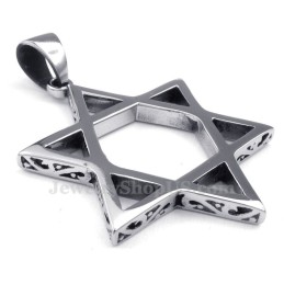 Collana Con Ciondolo A Forma Di Stella In Titanio Da Uomo (Catena Libera)