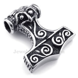 Collana Con Ciondolo In Titanio Con Martello Di Thor (Catena Gratuita)