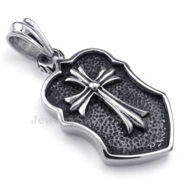 Collana Con Ciondolo A Croce In Titanio (Catena Gratuita)