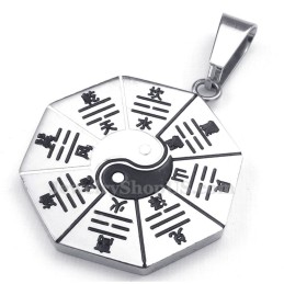 Collana Con Ciondolo In Titanio Con Otto Diagrammi (Catena Gratuita)