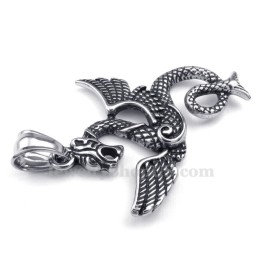 Collana Con Ciondolo In Titanio A Forma Di Pterosauro (Catena Libera)