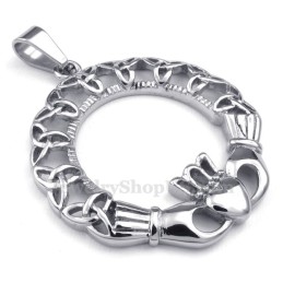 Collana Con Ciondolo A Forma Di Nodo Celtico In Titanio (Catena Libera)