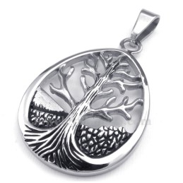 Collana Con Ciondolo Albero Della Vita In Titanio (Catena Gratuita)