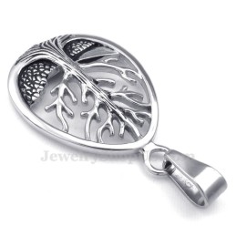 Collana Con Ciondolo Albero Della Vita In Titanio (Catena Gratuita)