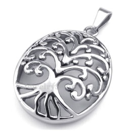 Collana Con Ciondolo Albero Della Vita In Titanio (Catena Gratuita)