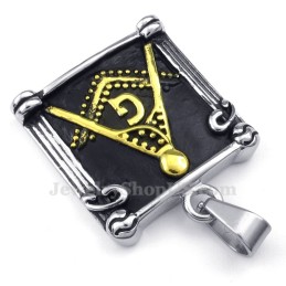 Collana Con Ciondolo Massonico In Titanio (Catena Gratuita)