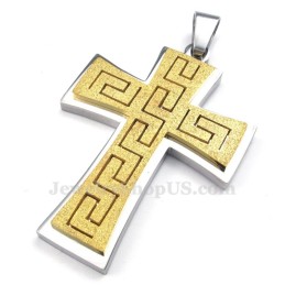 Collana Con Ciondolo A Croce In Titanio (Catena Gratuita)