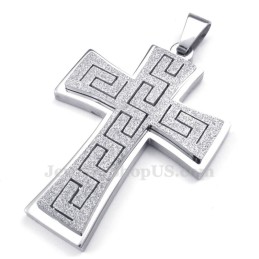 Collana Con Ciondolo A Croce In Titanio (Catena Gratuita)