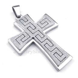 Collana Con Ciondolo A Croce In Titanio (Catena Gratuita)