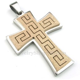 Collana Con Ciondolo A Croce In Titanio (Catena Gratuita)