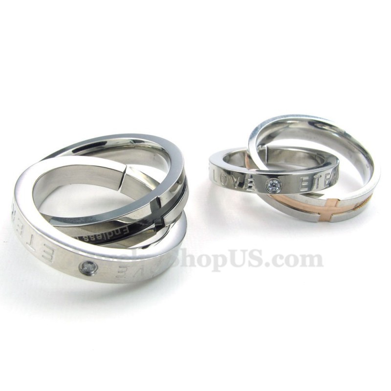 Collana Con Ciondolo Ad Anelli Intrecciati In Titanio Per Coppie, Regalo D'Amore (Catena Gratuita) (Un Paio) Collana Con Ciondolo Ad Anelli Intrecciati In Titanio Per Coppie, Regalo D'Amore (Catena Gratuita) (Un Paio)