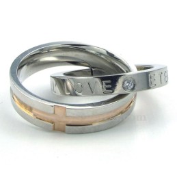 Collana Con Ciondolo Ad Anelli Intrecciati In Titanio Per Coppie, Regalo D'Amore (Catena Gratuita) (Un Paio)