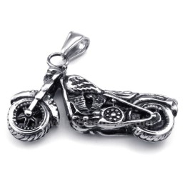 Collana Con Ciondolo A Forma Di Motocicletta In Titanio (Catena Libera)