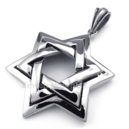 Collana Con Ciondolo A Forma Di Stella Di David In Titanio (Catena Libera)