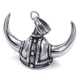 Collana Con Ciondolo A Forma Di Elmo In Corno Di Titanio (Catena Libera)
