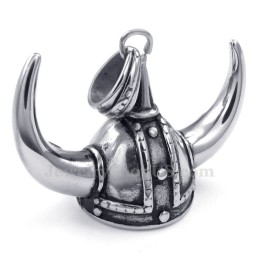 Collana Con Ciondolo A Forma Di Elmo In Corno Di Titanio (Catena Libera)