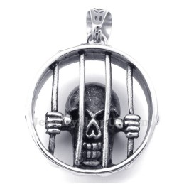Collana Con Ciondolo A Forma Di Teschio In Titanio (Catena Gratuita)