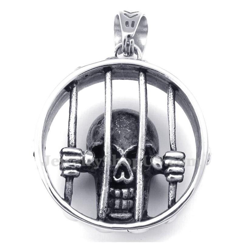 Collana Con Ciondolo A Forma Di Teschio In Titanio (Catena Gratuita) Collana Con Ciondolo A Forma Di Teschio In Titanio (Catena Gratuita)