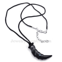 Collana Con Ciondolo A Forma Di Artiglio In Titanio Nero (Catena Libera)