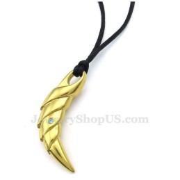 Collana Con Ciondolo Talon In Titanio Dorato (Catena Libera)