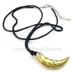 Collana Con Ciondolo Talon In Titanio Dorato (Catena Libera)