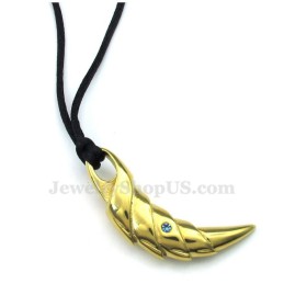 Collana Con Ciondolo Talon In Titanio Dorato (Catena Libera)