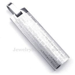 Collana Con Ciondolo In Titanio Con Carte Delle Scritture In Inglese (Catena Libera)