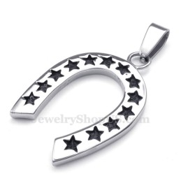 Collana Con Ciondolo A Ferro Di Cavallo In Titanio (Catena Gratuita)