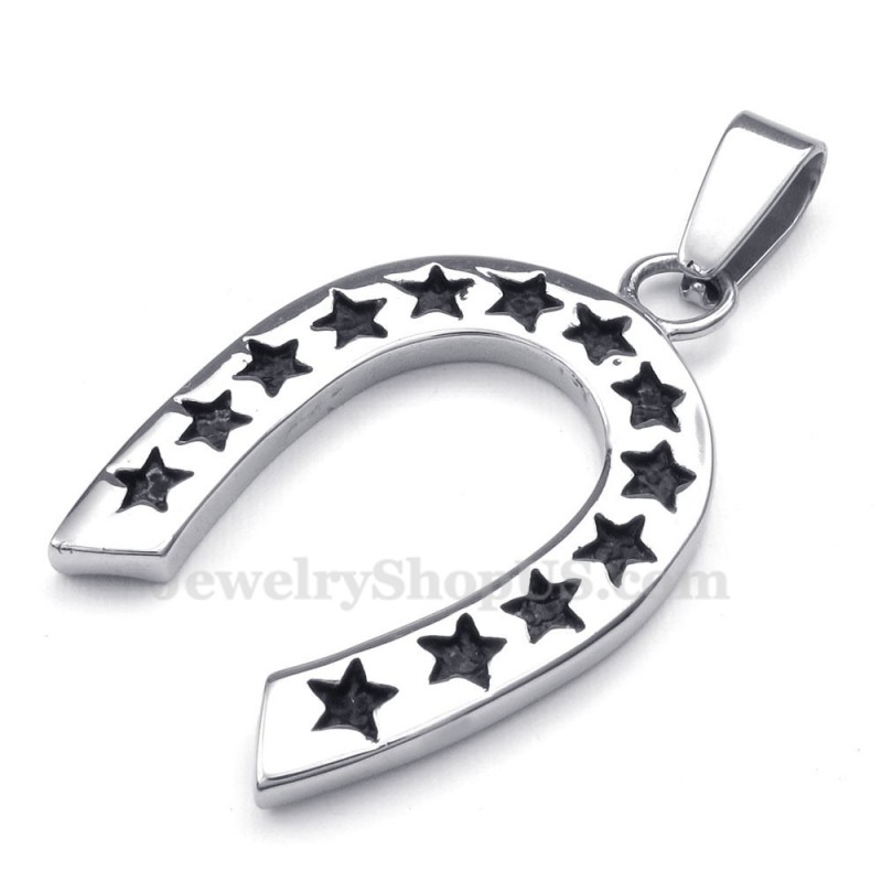 Collana Con Ciondolo A Ferro Di Cavallo In Titanio (Catena Gratuita) Collana Con Ciondolo A Ferro Di Cavallo In Titanio (Catena Gratuita)