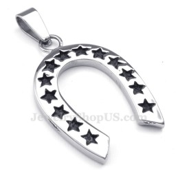 Collana Con Ciondolo A Ferro Di Cavallo In Titanio (Catena Gratuita)