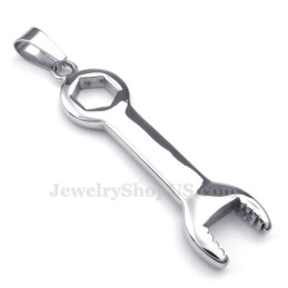 Collana Con Ciondolo In Titanio Con Chiave Inglese E Chiave Inglese (Catena Gratuita)