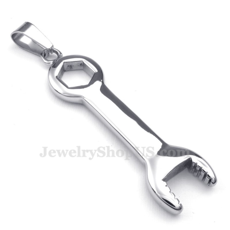 Collana Con Ciondolo In Titanio Con Chiave Inglese E Chiave Inglese (Catena Gratuita) Collana Con Ciondolo In Titanio Con Chiave Inglese E Chiave Inglese (Catena Gratuita)