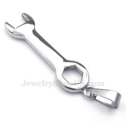 Collana Con Ciondolo In Titanio Con Chiave Inglese E Chiave Inglese (Catena Gratuita)