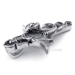 Collana Con Ciondolo A Forma Di Pterosauro In Titanio Con Spada (Catena Libera)