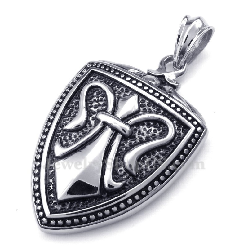 Collana Con Ciondolo Scudo In Titanio (Catena Gratuita) Collana Con Ciondolo Scudo In Titanio (Catena Gratuita)
