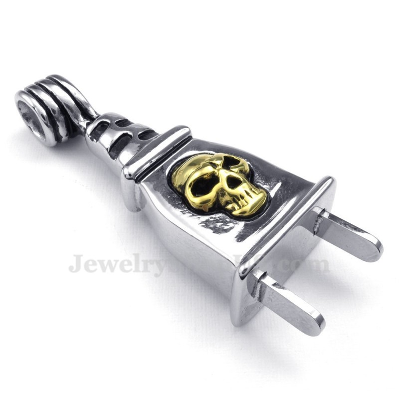 Collana Con Ciondolo A Forma Di Teschio In Titanio (Catena Libera)