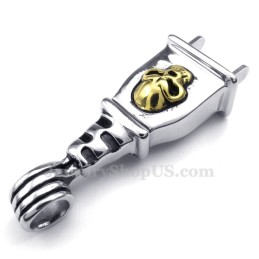 Collana Con Ciondolo A Forma Di Teschio In Titanio (Catena Libera)