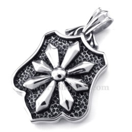 Collana Con Ciondolo A Forma Di Fiore In Titanio (Catena Libera)