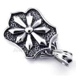 Collana Con Ciondolo A Forma Di Fiore In Titanio (Catena Libera)